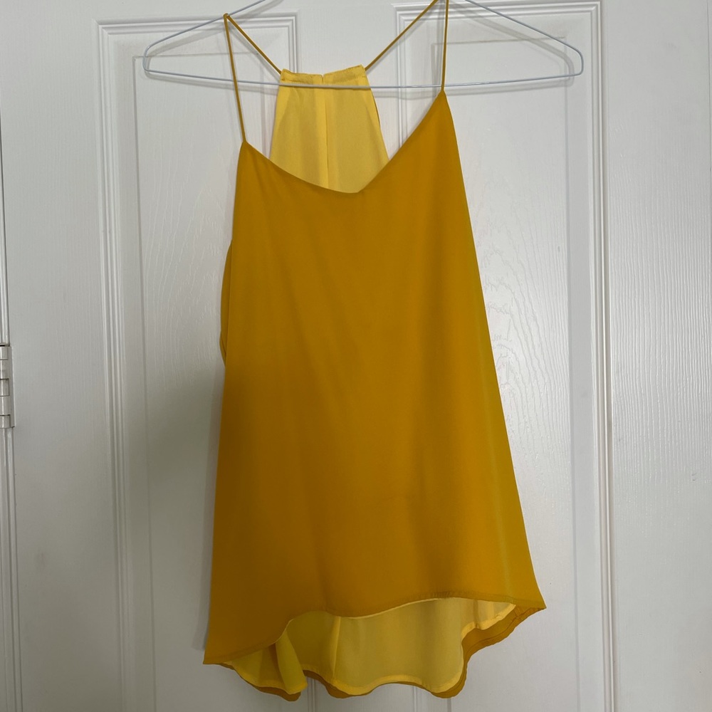 Express reversible downtown cami racer back yellow